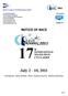 17th NOTICE OF RACE CYCLADES INTERNATIONAL SAILING RACE. YACHT CLUB of TZITZIFIES KALLITHEA