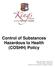 Control of Substances Hazardous to Health (COSHH) Policy