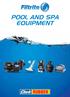 POOL AND SPA EQUIPMENT