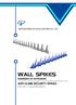 WALL SPIKES ANPING PRECISY WALL SPIKES CO., LTD. ANTI-CLIMB SECURITY SPIKES PROTECT YOUR PROPERTY BARRIERS OF INTRUDERS