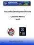 Instructor Development Course Cozumel Mexico 2016
