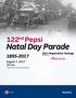 122 Pepsi. Natal Day Parade. Registration Package presented by August 7, a.m. * Please note new start time & parade route