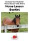Increase Your Students Horse Sense with AITC s Horse Lesson Booklet