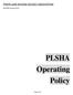 PRIOR LAKE SAVAGE HOCKEY ASSOCIATION. REVISED August PLSHA Operating Policy. Page 1 of 29