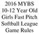2016 MYBS Year Old Girls Fast Pitch Softball League Game Rules