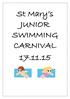 St Mary s JUNIOR SWIMMING CARNIVAL