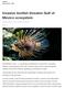 Invasive lionfish threaten Gulf of Mexico ecosystem