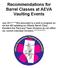Recommendations for Barrel Classes at AEVA Vaulting Events