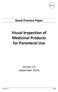 Visual Inspection of Medicinal Products for Parenteral Use