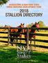 AGRICULTURE & NEW YORK STATE HORSE BREEDING DEVELOPMENT FUND 2018 STALLION DIRECTORY