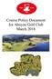 Course Policy Document for Aboyne Golf Club March 2018