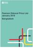 Pearson Edexcel Price List January 2018 Bangladesh