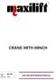 CRANE WITH WINCH USE AND MAINTENANCE MANUAL. Code Rev. Release MD /03