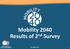 Mobility 2040 Results of 2 nd Survey