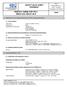 SAFETY DATA SHEET Revised edition no : 1 SDS/MSDS Date : 1 / 8 / 2013