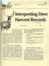 Interpreting Deer Harvest Records