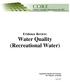 Evidence Review: Water Quality (Recreational Water)