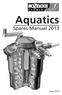 Aquatics. Spares Manual 2013