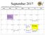 September 2017 Cariboo Hill Secondary School Student Calendar updated February 5, 2018