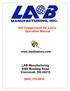 Hot Compressed Air Lance Operation Manual.  LAB Manufacturing 9483 Reading Road Cincinnati, OH (800)
