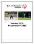 Summer 2018 Registration Codes