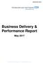 Business Delivery & Performance Report