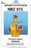 HBC/975 TECHNICAL MANUAL MT052/E INSTALLATION START-UP AND MAINTENANCE INSTRUCTION