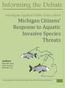 Michigan Citizens Response to Aquatic Invasive Species Threats