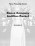 Torrey Pines High School. Dance Company Audition Packet