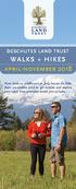 WALKS + HIKES april-november 2018