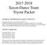 Saxon Dance Team Tryout Packet