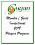 Member / Guest Invitational 2018 Players Program