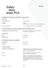 Safety data sheet PLA