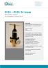 R123 R123/34 brass. Brass pressure regulator, for compressed air, gas and liquid