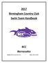 2017 Birmingham Country Club Swim Team Handbook. BCC Barracudas