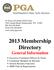 2013 Membership Directory General Information