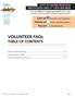 ... VOLUNTEER FAQs TABLE OF CONTENTS CITY TO SHORE RIDE Like us! Follow us! Tag us!