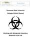Kennesaw State University Biological Safety Manual