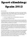 Sport climbing: Spain 2012