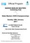 Official Program. MARION MARLINS MASTERS Swimming Club. State Masters OWS Championships. Sunday 15th January At WEST BEACH SLSC from 8.