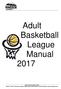 Adult Basketball League Manual 2017