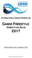 INTERNATIONAL CANOE FEDERATION CANOE FREESTYLE COMPETITION RULES
