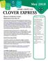 CLOVER EXPRESS. May 2018 BOONE COUNTY 4-H. What s Inside? Missouri 4-H Robotics Contest Registration closes May 10! Good Government Day