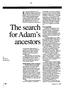 The search for Adam's ancestors