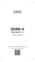 ZORE-X. CORE SERIES 9x19. Owner s Manual. Watch the video before initial use