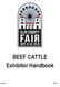 BEEF CATTLE Exhibitor Handbook