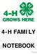 4-H FAMILY NOTEBOOK Revised 09/2016