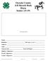 Osceola County 4-H Record Book Horse Senior (15-19)
