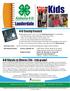 4-H County Council. Friends of 4-H Event, County Round-Up, Regional Congress (Senior members)