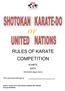 RULES OF KARATE COMPETITION
